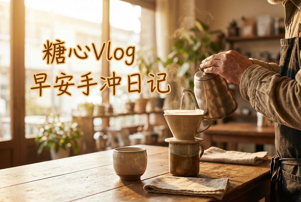 糖心Vlog生活视频教程 - 清晨手冲咖啡日记